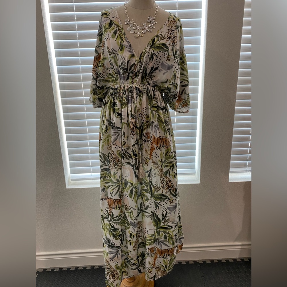 Long flowey summer cover-up/dress. World Market,size L/XL